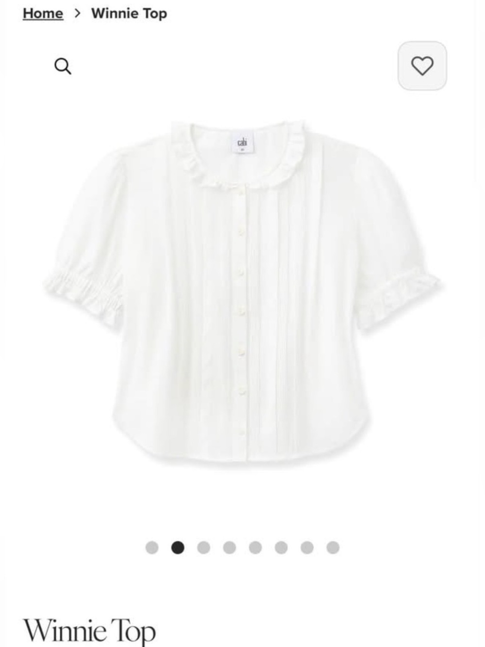 #6885 cabi Winnie Top. NWOT. Size XS. I also have a medium available.
